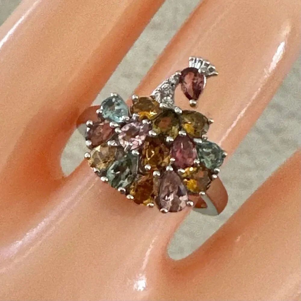 BBJ Sterling Silver Peacock Ring